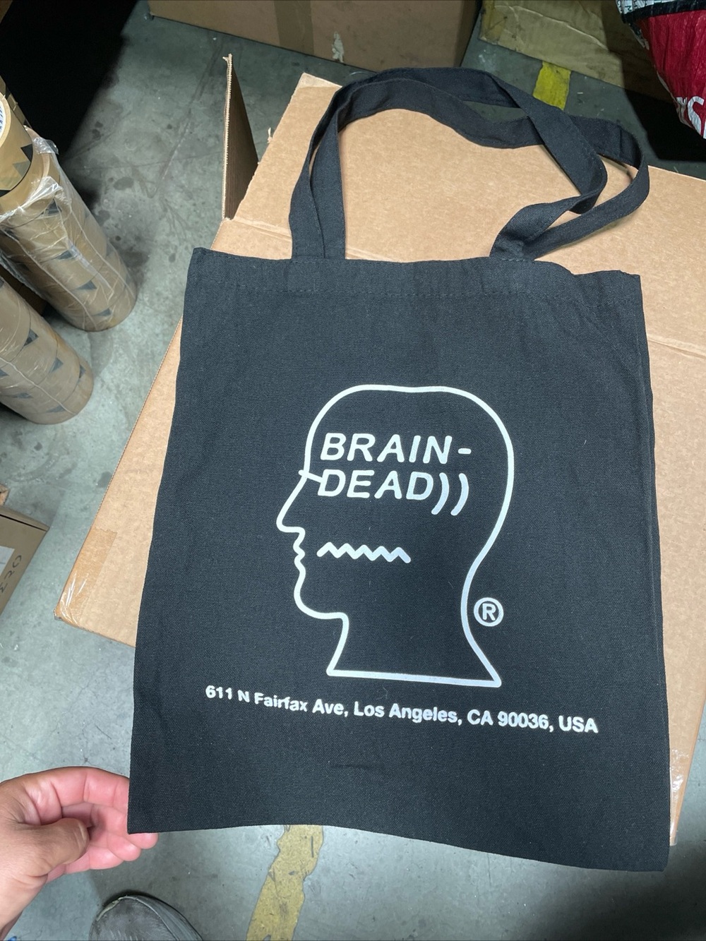 Brain Dead Chaos Design California Canvas Ying Yang Tote Bag 15x13
